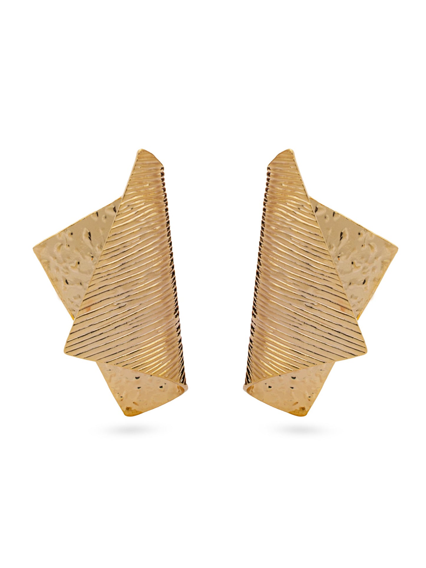 Textured Folded Sheet Earrings
