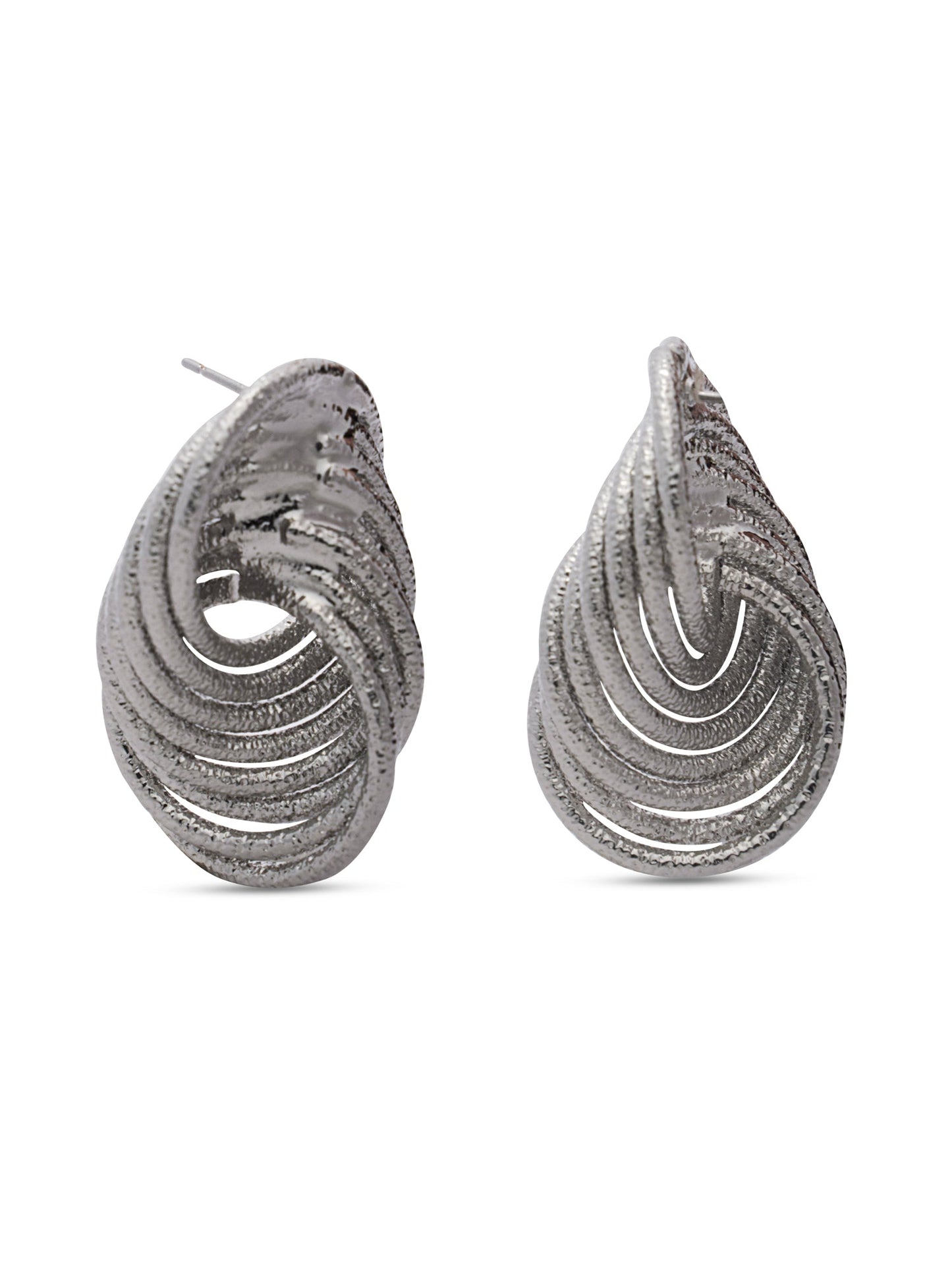 Silver Knotted Earrings
