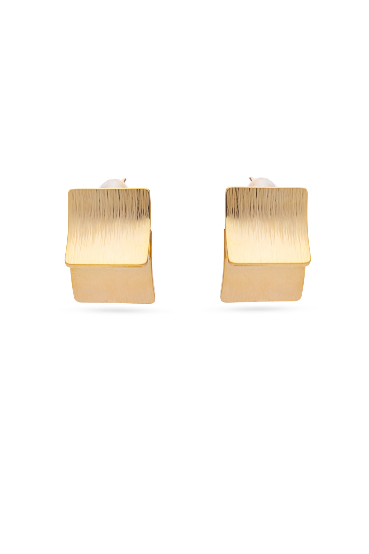 Textured Tent Earring - Golden