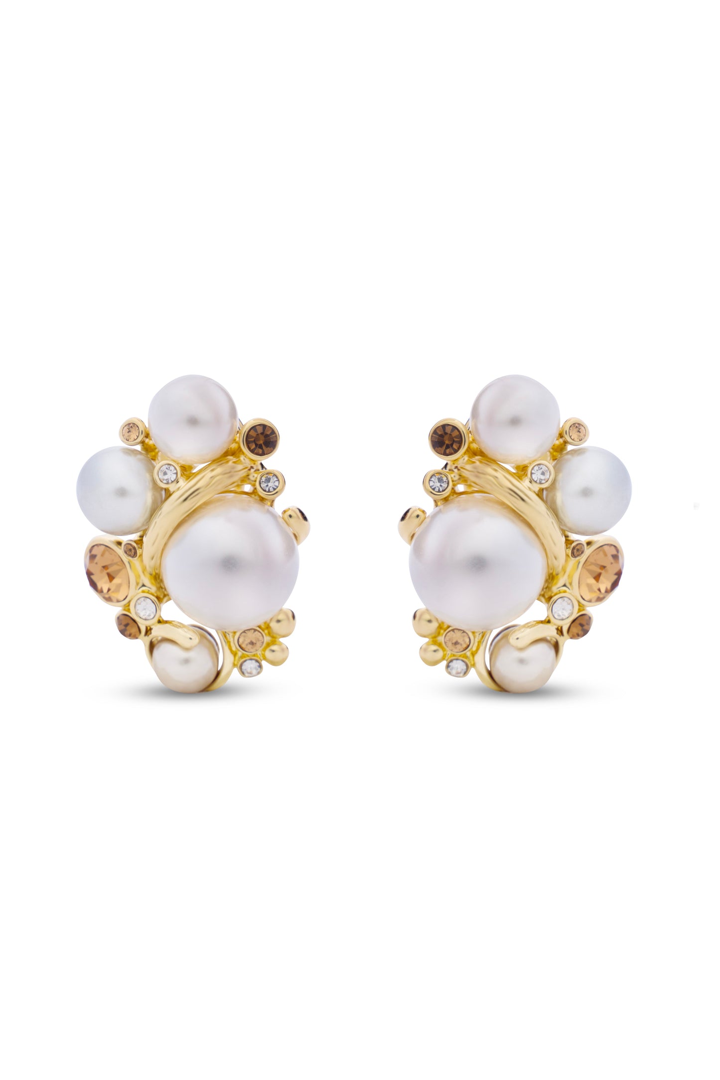 Pearl Cluster in Gold Pendent Set