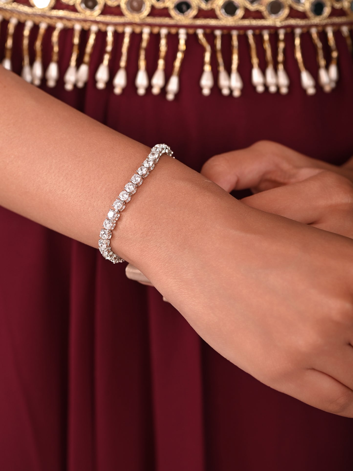 Zircon SerenityTennis Wristlets- Adjustable