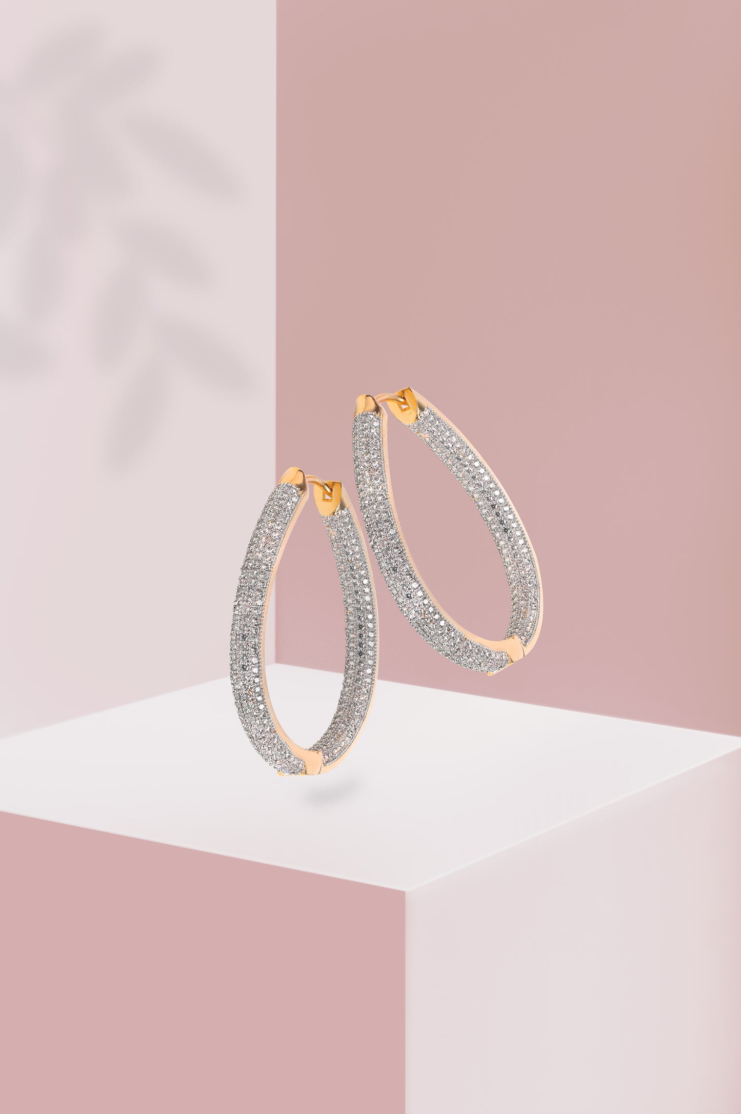 Infinity Zircon Oval Hoops