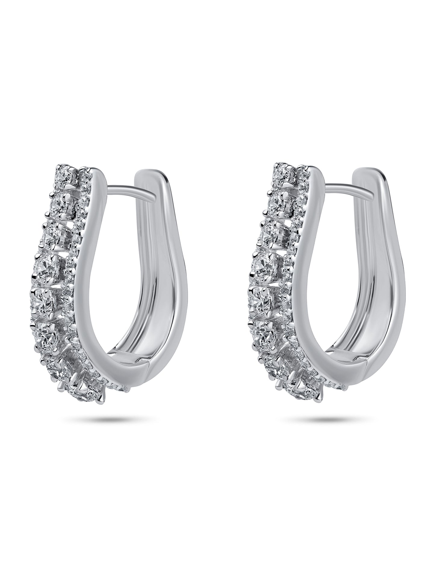 Swarovski Trending Solitaire Balis In Rhodium Finish