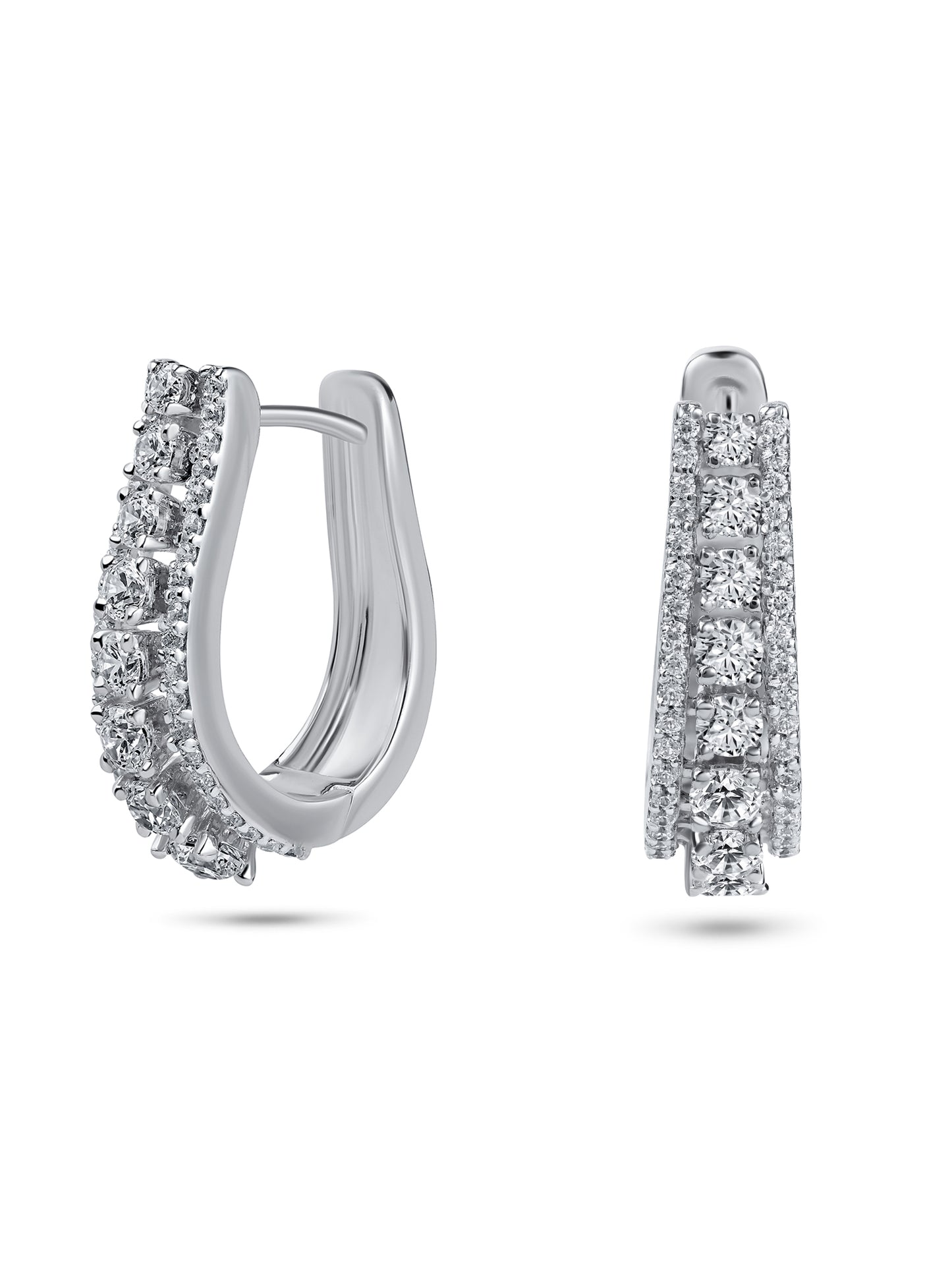 Swarovski Trending Solitaire Balis In Rhodium Finish