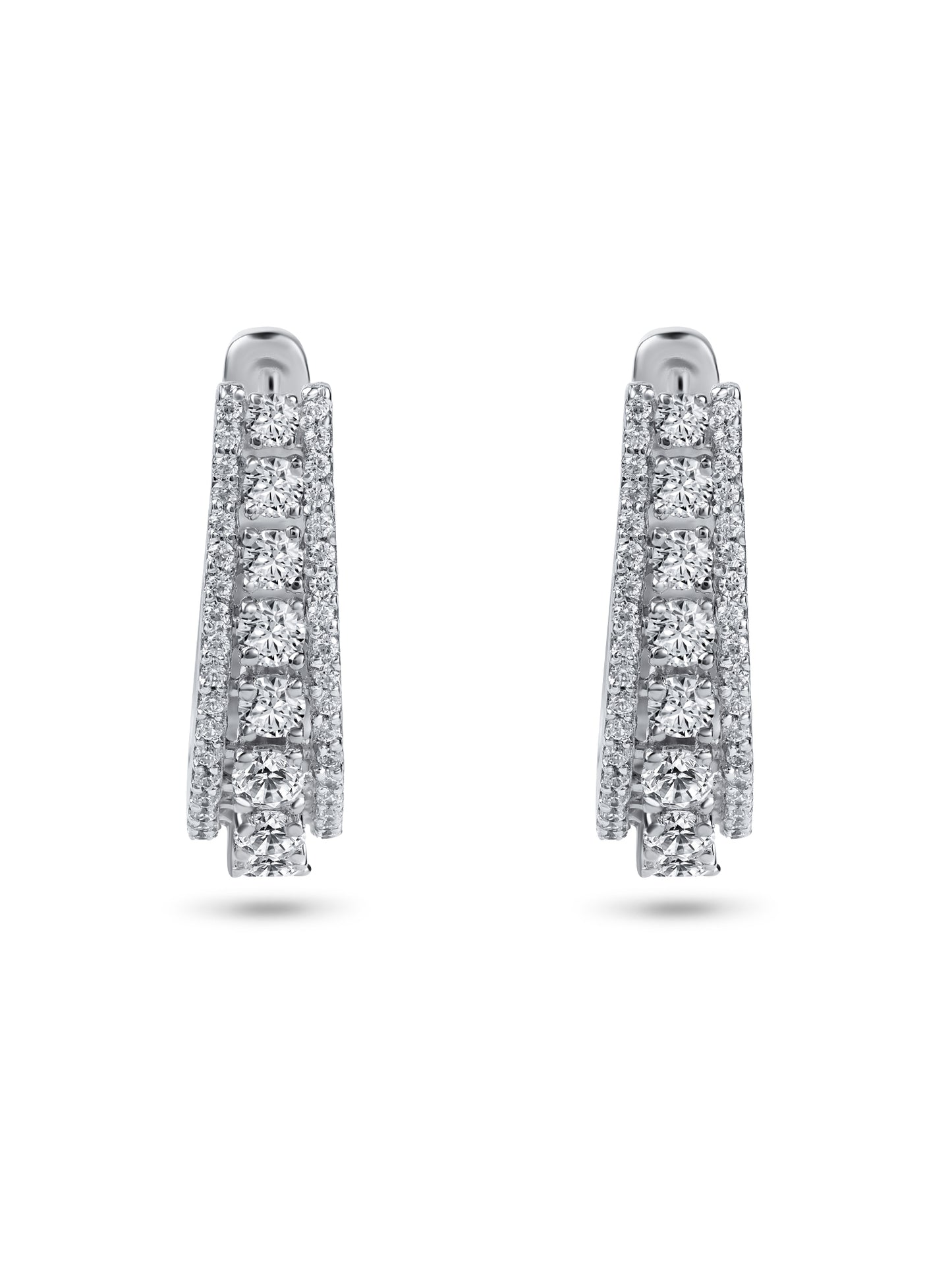 Swarovski Trending Solitaire Balis In Rhodium Finish