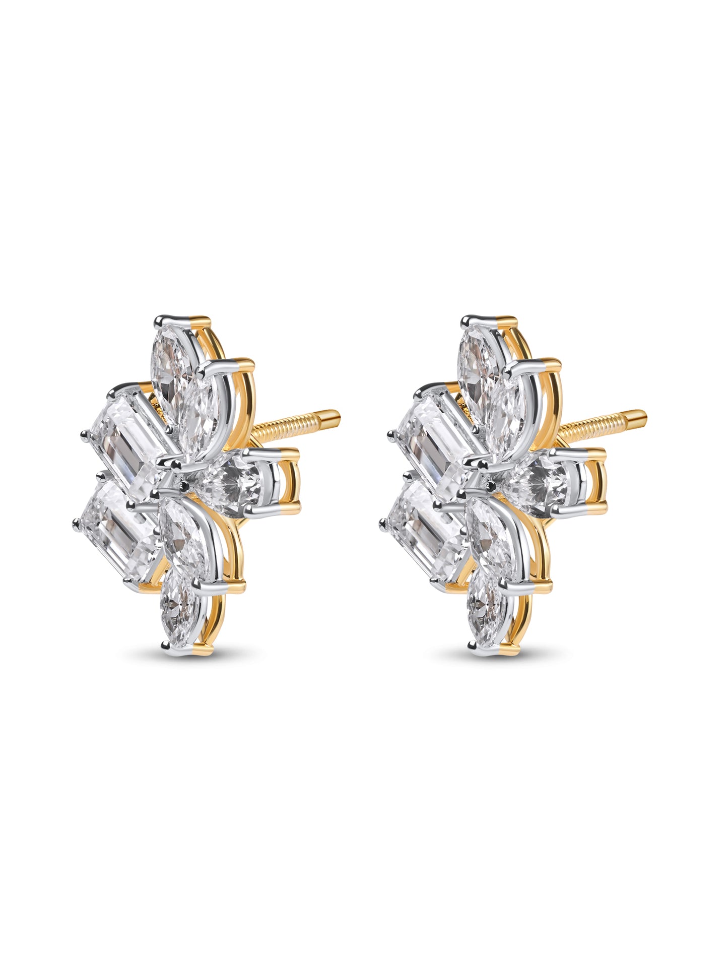 Swarovski Dual Octo Floral Studs
