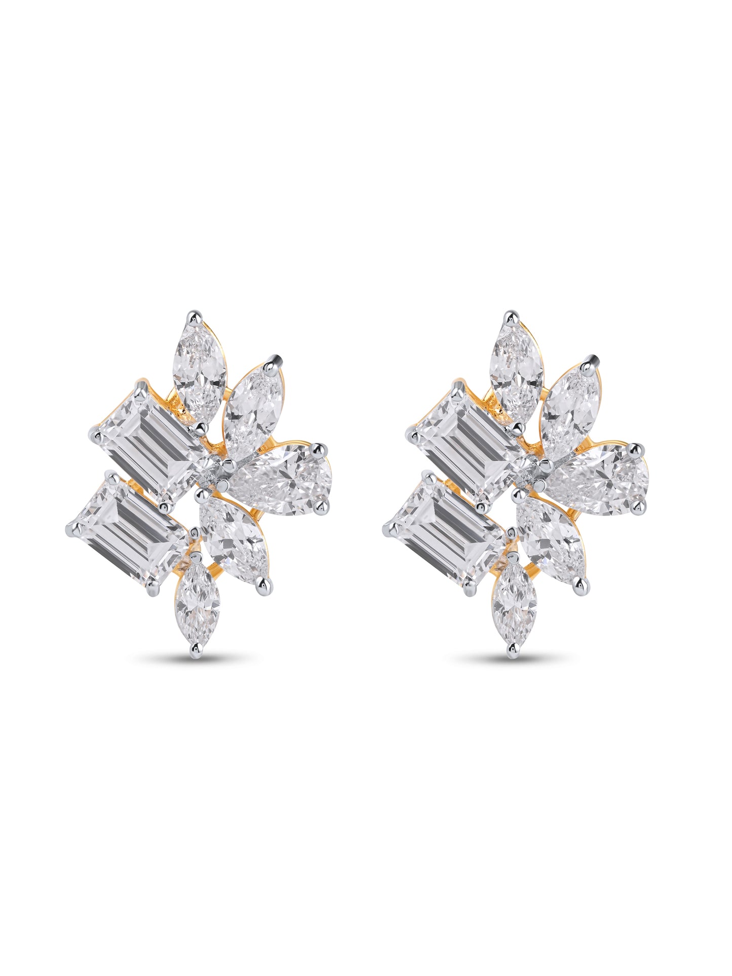 Swarovski Dual Octo Floral Studs