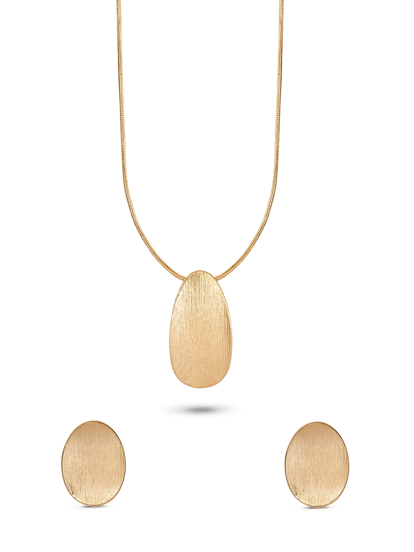 Rustic Pendent Set with Chain (Gold)