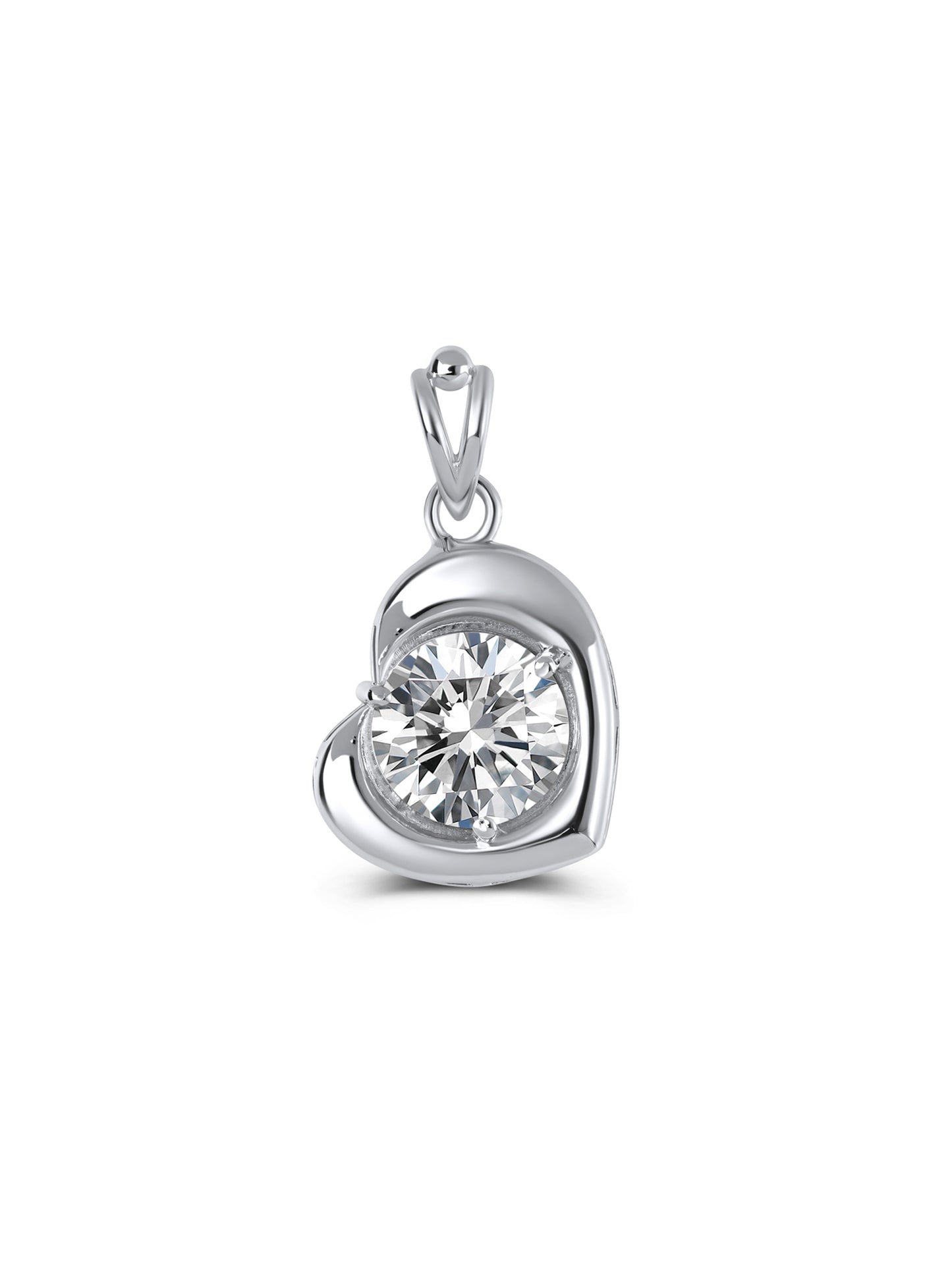 Stylish Tilted Heart Swarovski Pendant Set