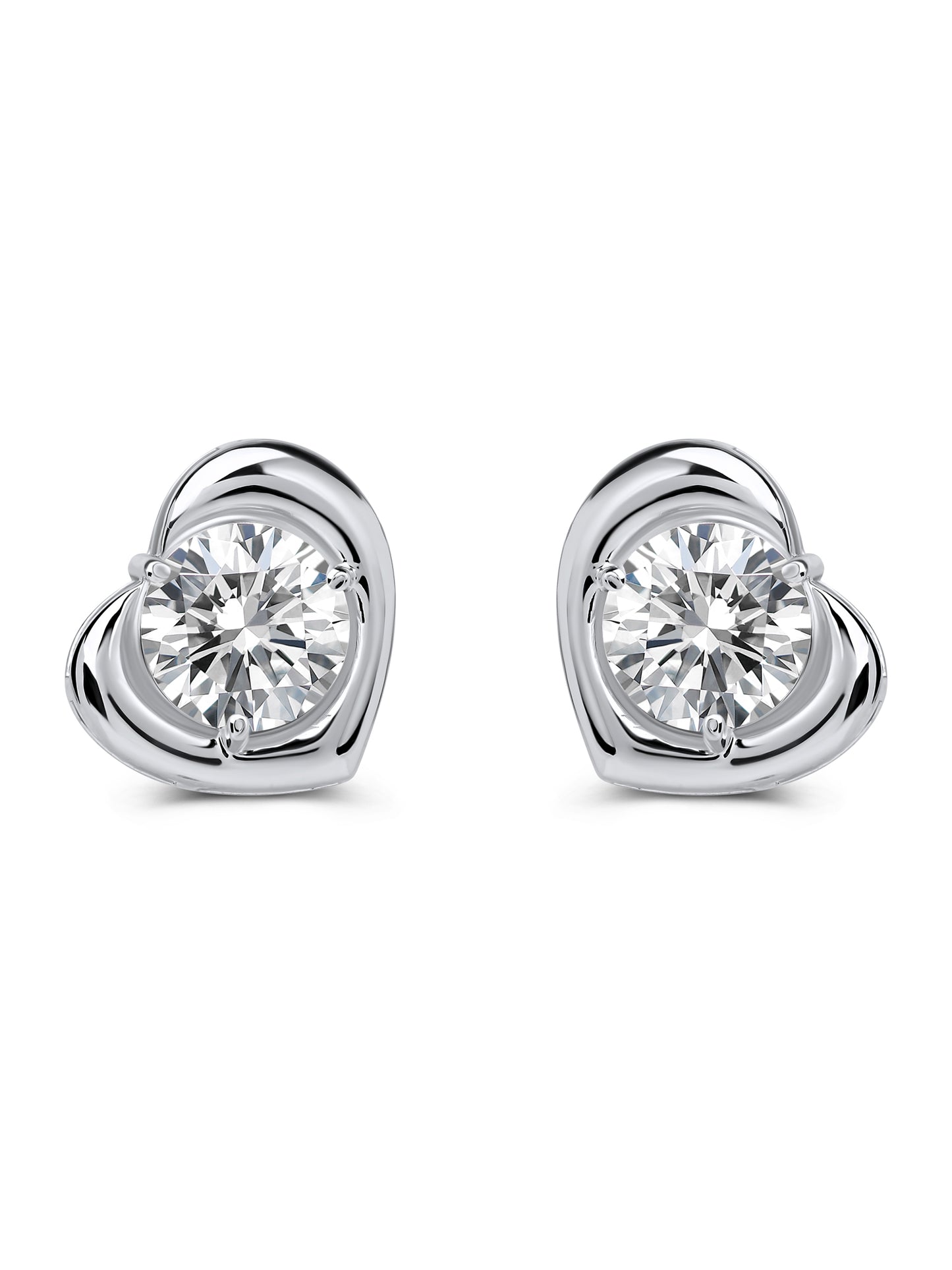 Stylish Tilted Heart Swarovski Pendant Set