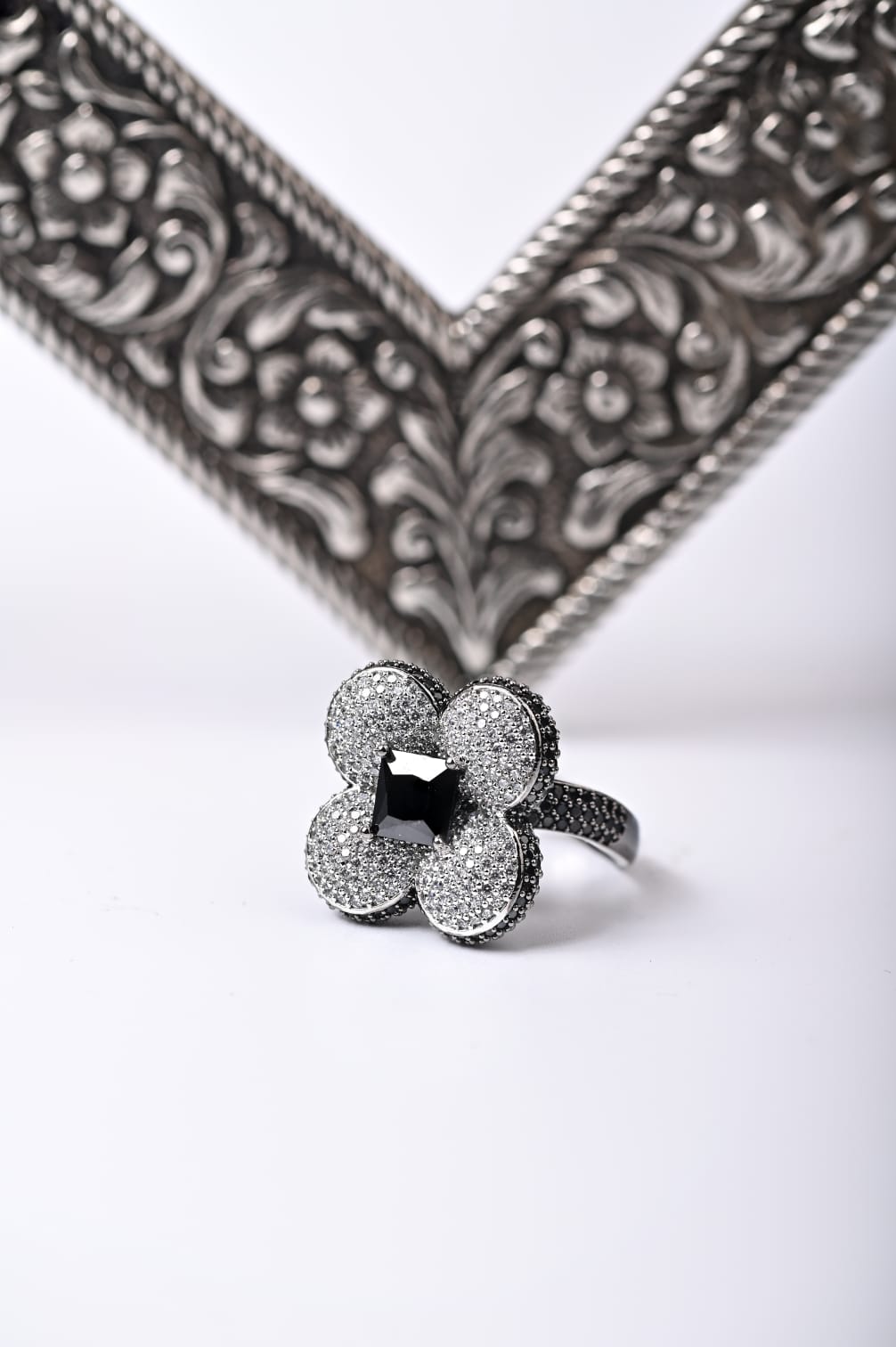 Black Diamond Ring Adjustable