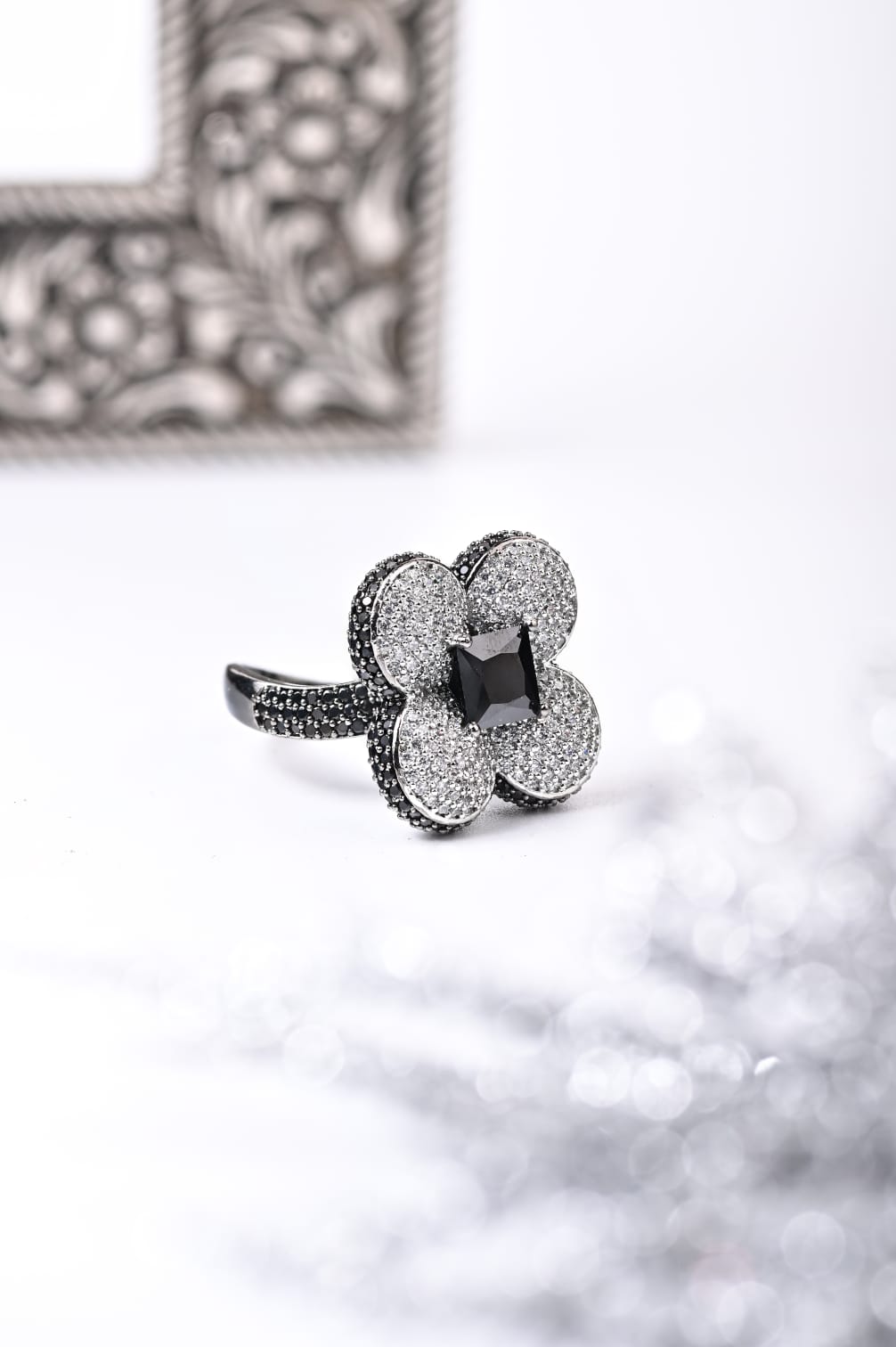 Black Diamond Ring Adjustable