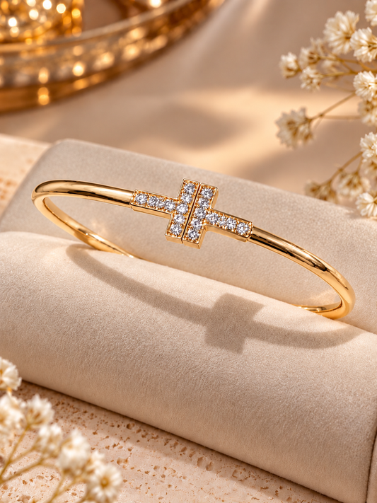 925 Sterling Silver Swarovski Crystals Minimal Bracelet