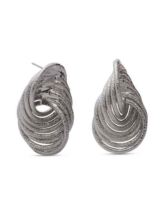 Silver Knotted Earrings