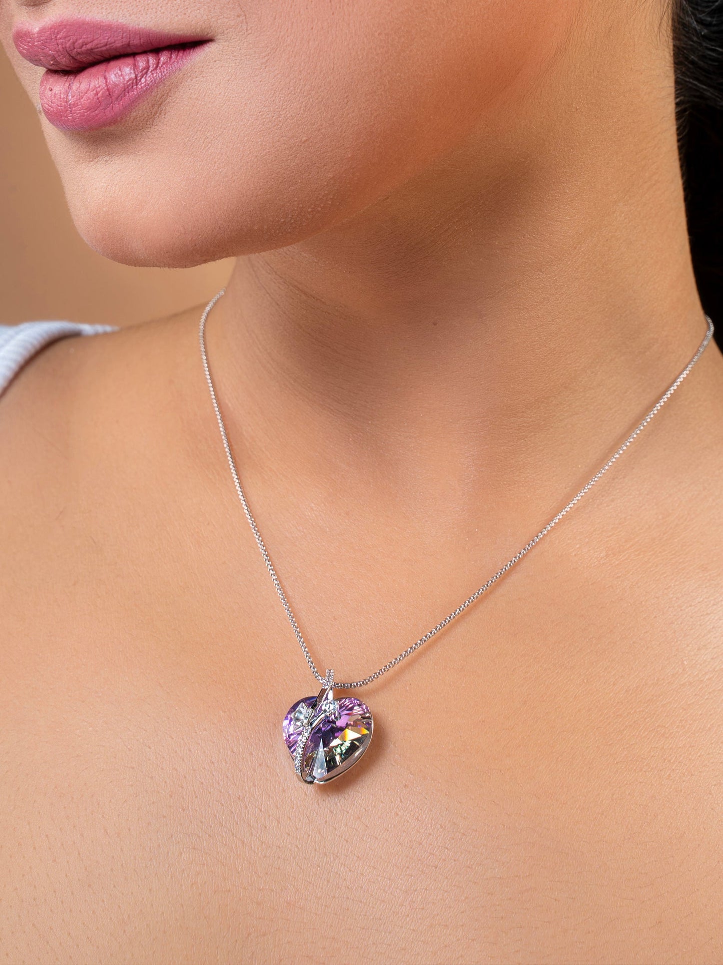 Titanic Swarovski Crystal Pendant - Rainbow