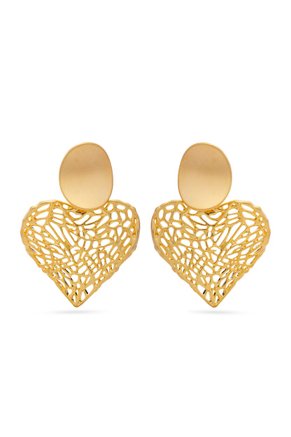 Golden Heart Earrings