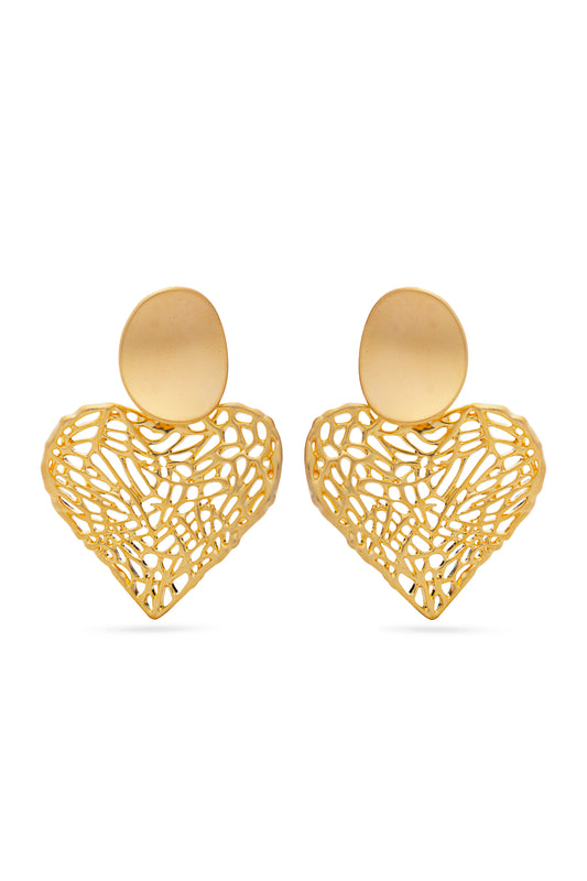 Golden Heart Earrings