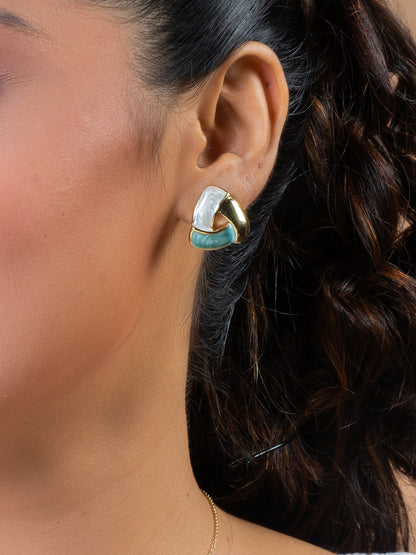 Tri-Tone Curved Harmony Pendent Set