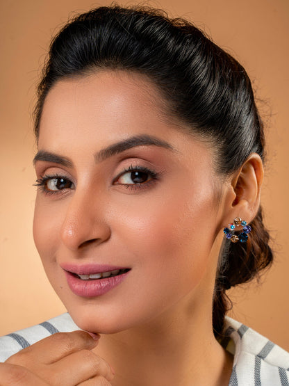 Multi Colour Swarovski Crystal Hoops