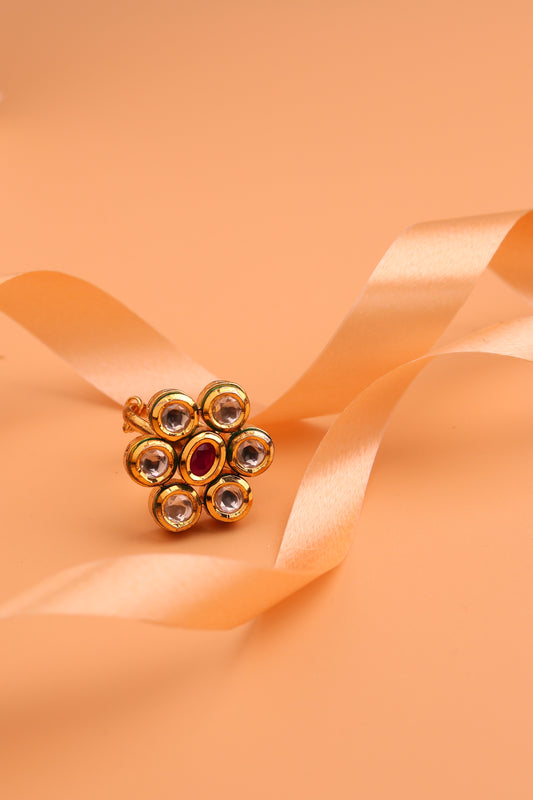 Kundan Adjustable Ring