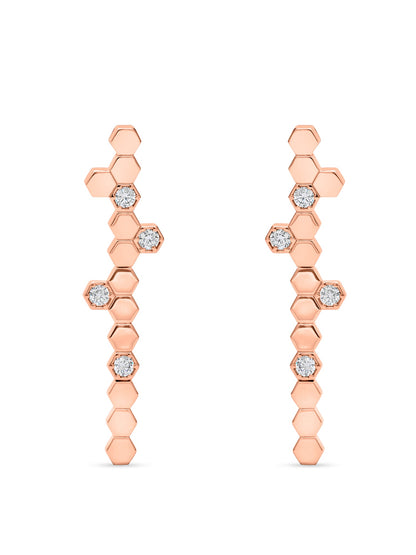 Hexa Charm Flexible Necklace Set - Rose Gold