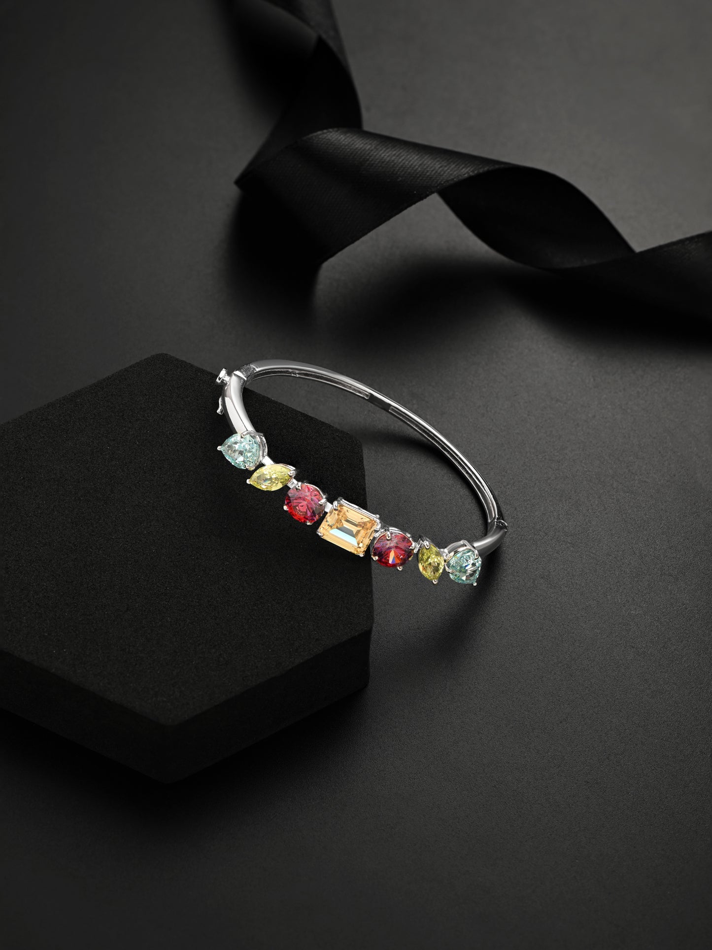 925 Sterling Silver Swarovski Rainbow Edit Bracelet