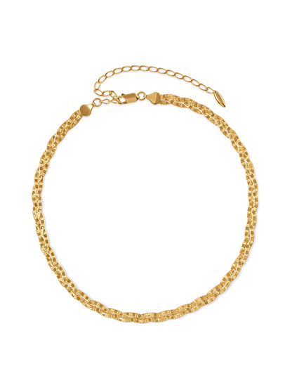 92.5 Silver Braided Chain in Gold Polish