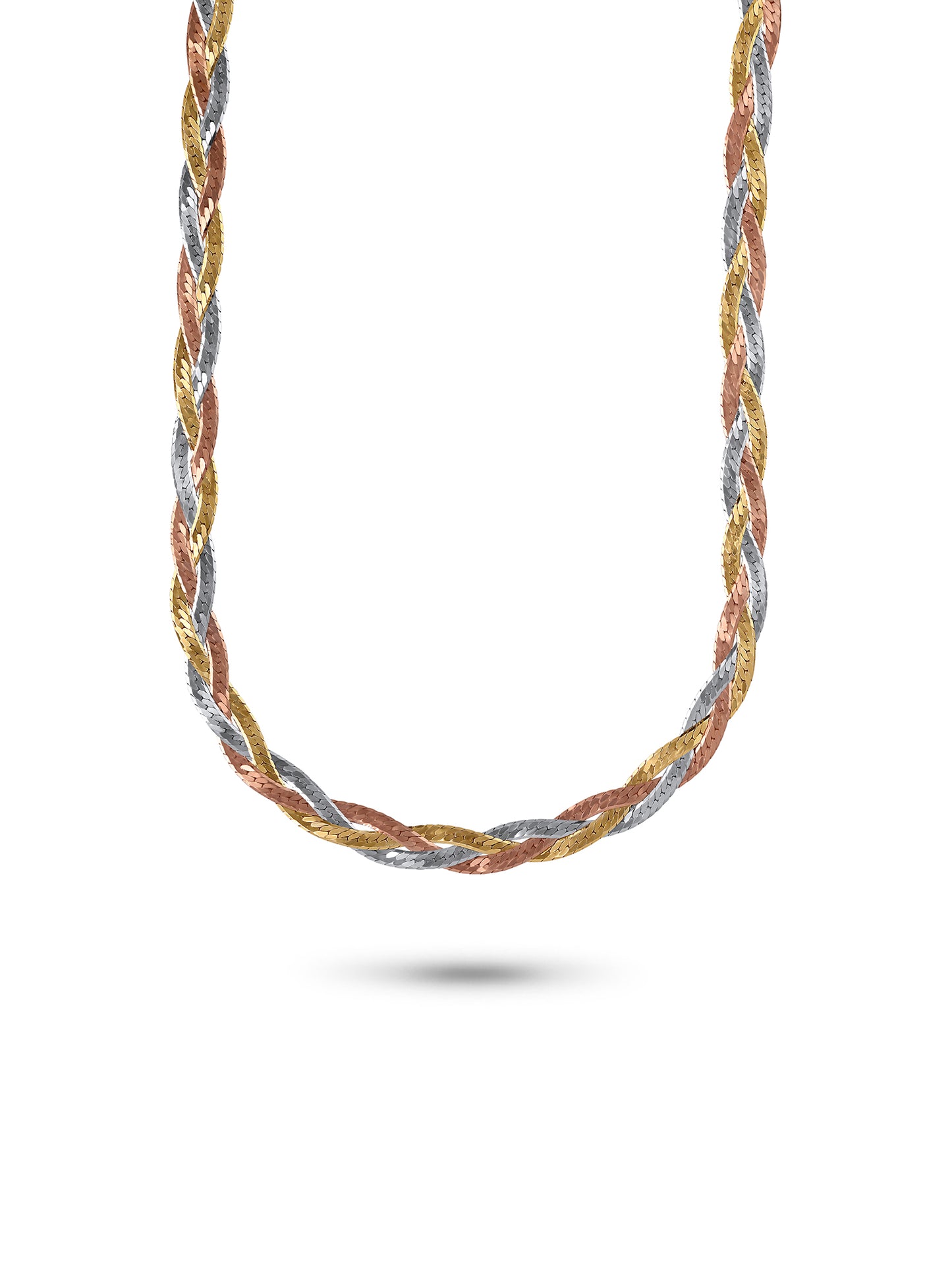 92.5 Gold & Silver Braided Chain