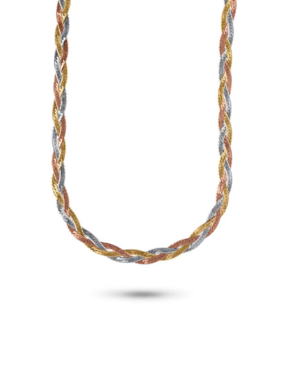 92.5 Gold & Silver Braided Chain