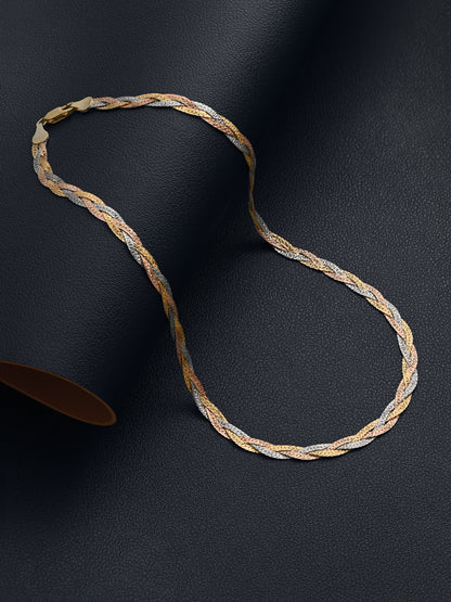 92.5 Gold & Silver Braided Chain