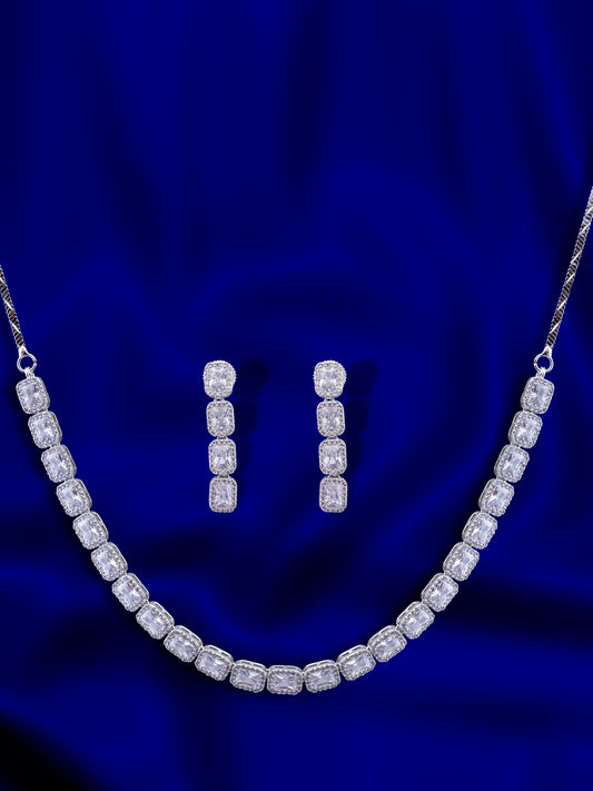 Princess Prism Zircon Necklace Set