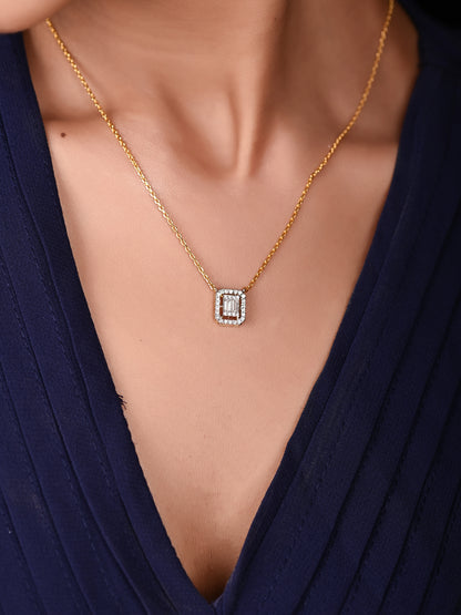 Swarovski Emerald Setting With Halo Pendant