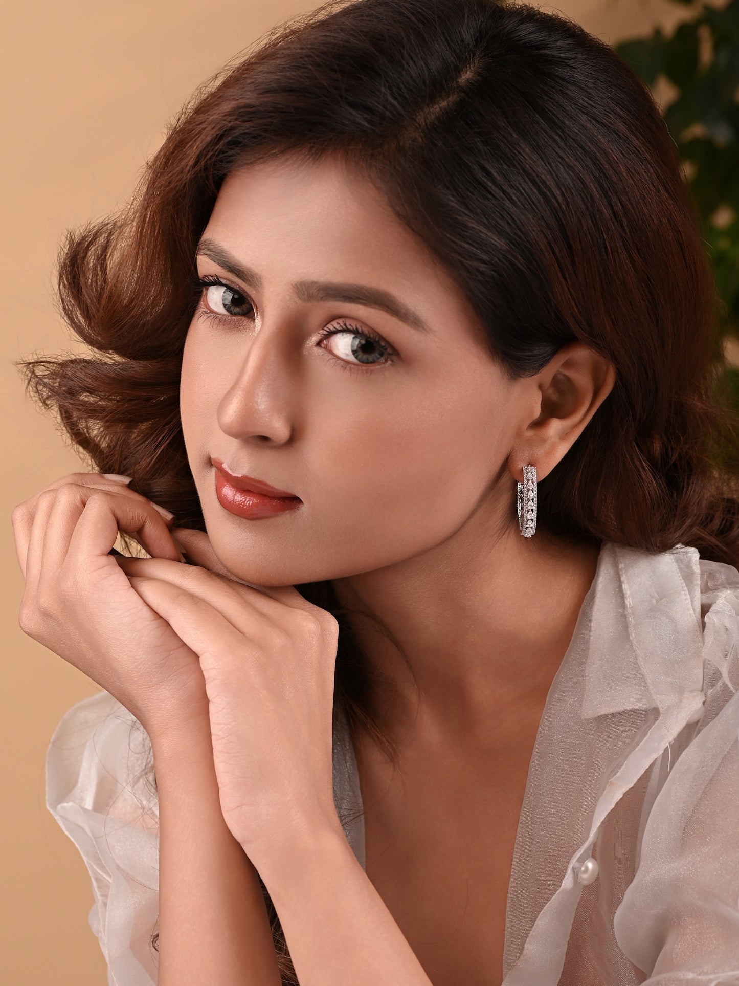 The Grand Zircon Arc Earrings