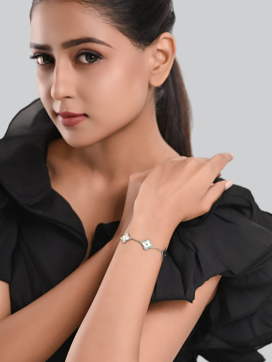 Bracelet with LV Star (Rhodium)