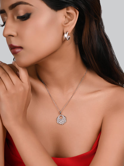 92.5 Silver Mulberry Pendent Set