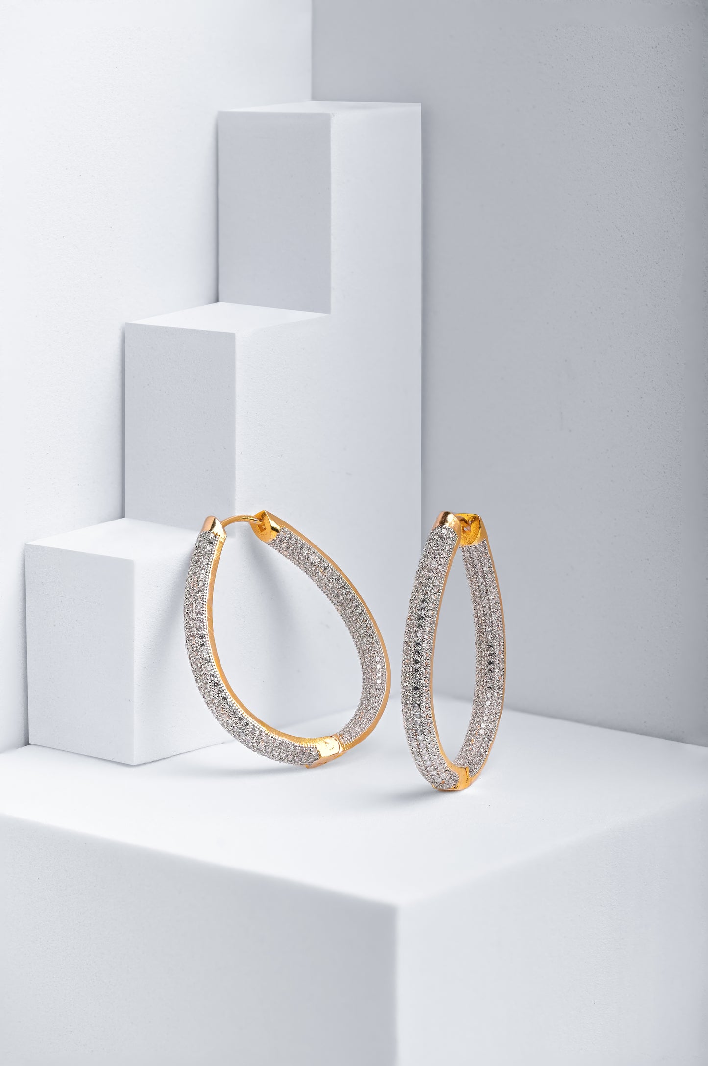 Infinity Zircon Oval Hoops
