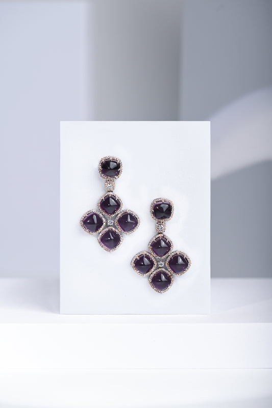 Dusky Lilac Zircon Danglers