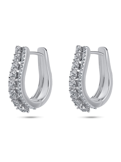 Swarovski Trending Solitaire Balis In Rhodium Finish