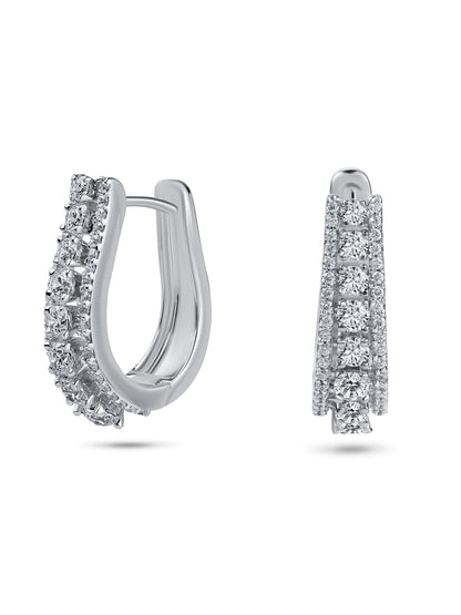 Swarovski Trending Solitaire Balis In Rhodium Finish