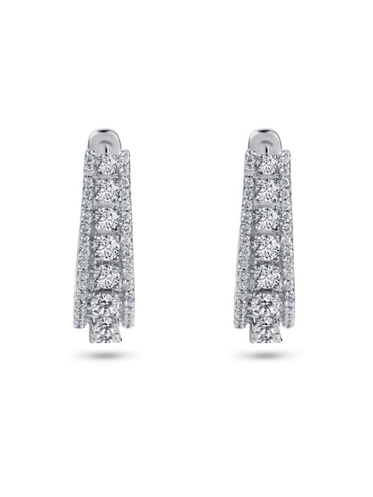 Swarovski Trending Solitaire Balis In Rhodium Finish
