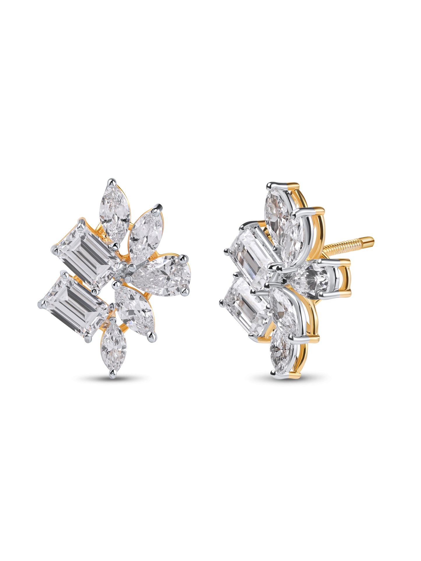 Swarovski Dual Octo Floral Studs