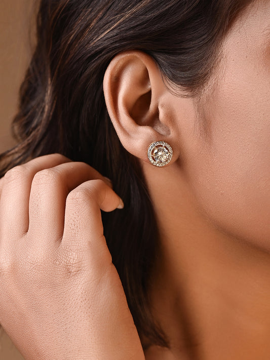 Swarovski Round Studs With Halo