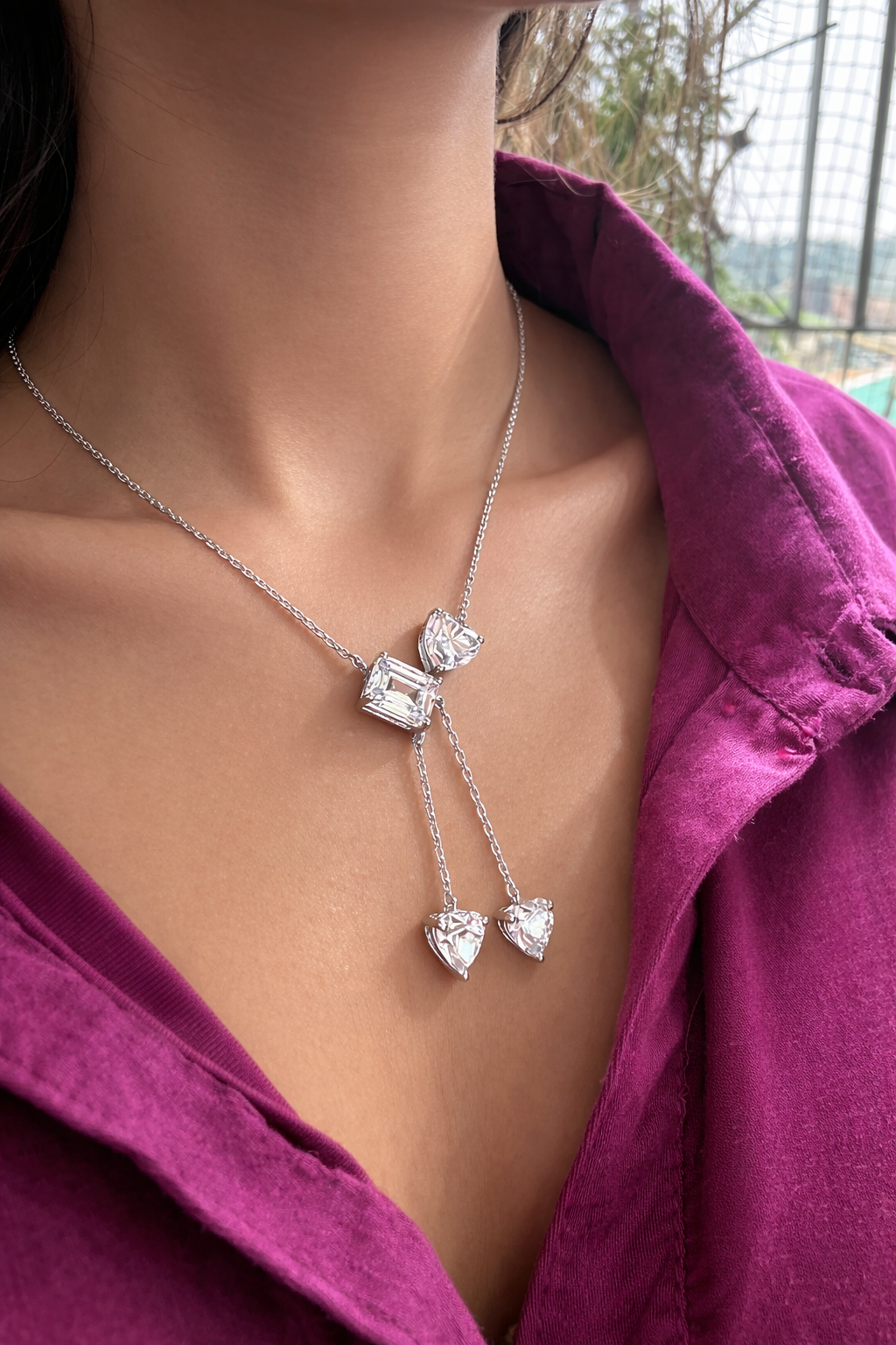 Swarovski Chain Pendant With A Heart