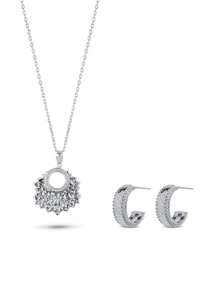 92.5 Silver Mulberry Pendent Set