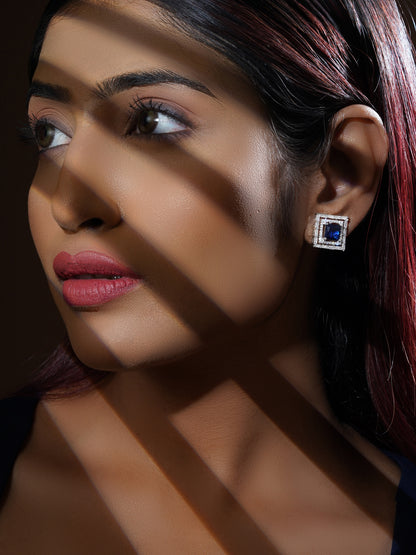 Sapphire Zircon Studs