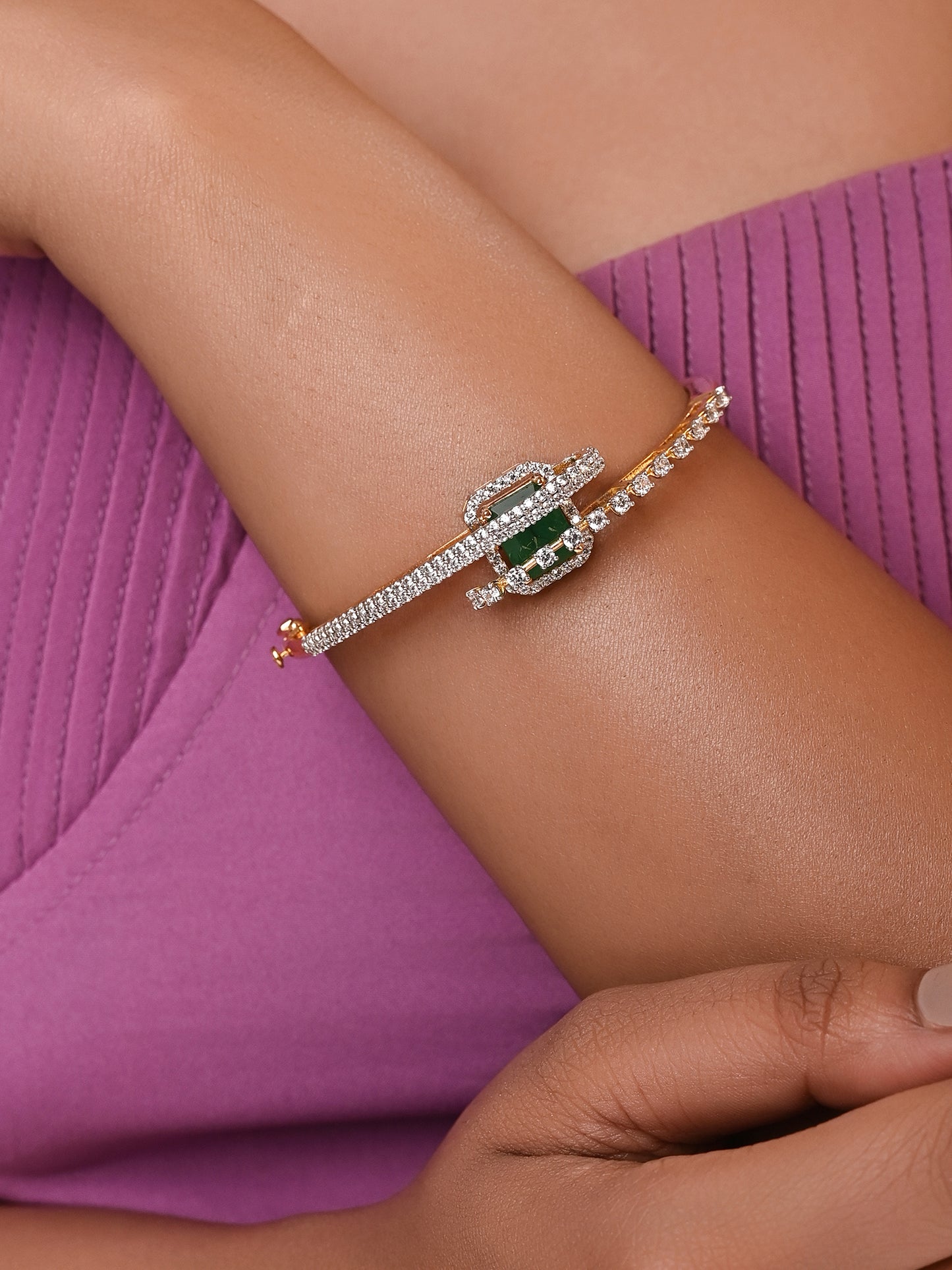 Swarovski & Emerald Bracelet