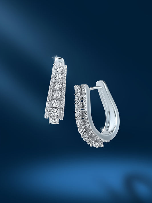 Swarovski Trending Solitaire Balis In Rhodium Finish