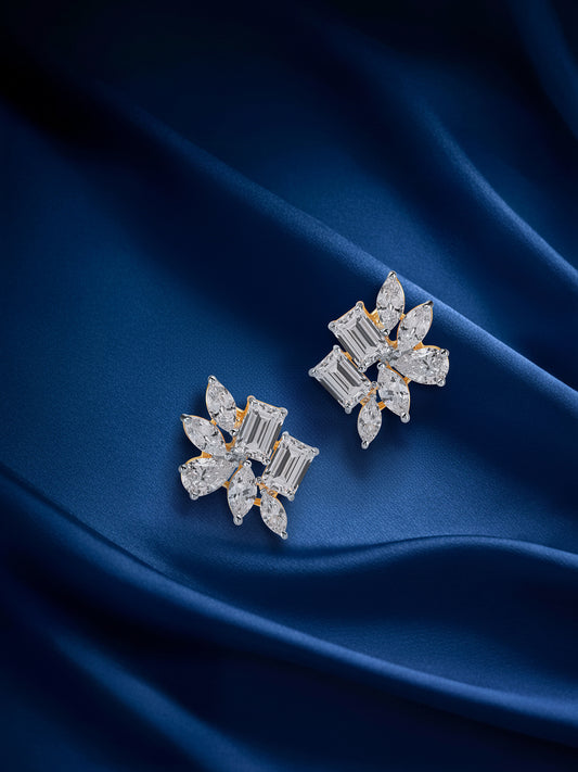 Swarovski Dual Octo Floral Studs