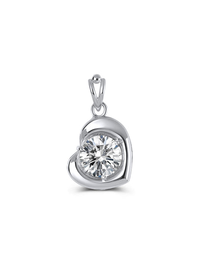 Stylish Tilted Heart Swarovski Pendant Set