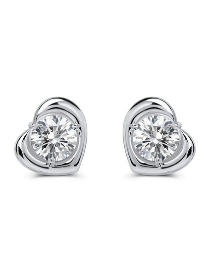 Stylish Tilted Heart Swarovski Pendant Set